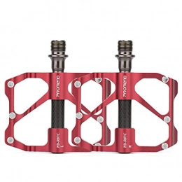 XYXZ Spares XYXZ Bicycle Platform Flat Pedal 1 Pair Ultralight Bicycle Pedals, Mtb Mountain Road Bike Flat Pedals Quick Release Anti-Slip Carbon Fiber Core Tube 3 Bearings Pedals