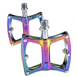 XYXZ Mountain Bike Pedal XYXZ Bicycle Platform Flat Pedal 1 Pair Wheel Up Bicycle Pedal Aluminum Alloy Bearing Mountain Pedal Non-Slip Colorful Pedal For Mtb Bicycle Bicycle Accessories