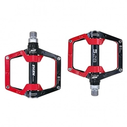 XYXZ Mountain Bike Pedal XYXZ Bicycle Platform Flat Pedal Anti-Slip 2 Piece Cycling Pedals Flat Bicycle Pedals Racing Lightweight Aluminum Alloy Mtb Road Bike Peda (Color : Red)