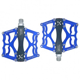 XYXZ Spares XYXZ Bicycle Platform Flat Pedal Bicycle Bearing Pedals Mountain Bike Pedals Aluminum Alloy Pedals, Blue