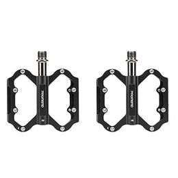 XYXZ Mountain Bike Pedal XYXZ Bicycle Platform Flat Pedal Bicycle Pedal Anti-Slip Aluminum Alloy Cnc Mtb Mountain Sealed Bearing Pedals Cycling Accessories (Color : Black)