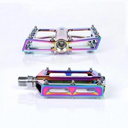 XYXZ Mountain Bike Pedal XYXZ Bicycle Platform Flat Pedal Colorful Bicycle Mountain Road Folding Downhill Palin Cnc Aluminum Alloy Pedal Accessories Horse Riding Equipment 9 / 16 Inch Suitable For Mountain Bike Bmx
