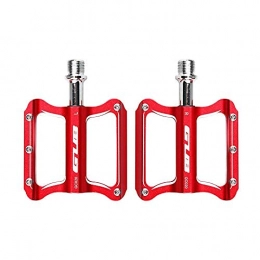 XYXZ Mountain Bike Pedal XYXZ Bicycle Platform Flat Pedal Gc020 Bicycle Pedals Du Sealed Bearings Mtb Road Cycling Bike Pedals 9 / 16" Cr-Mo Spindle 280G (Color : Red)