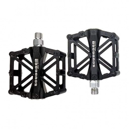 XYXZ Mountain Bike Pedal XYXZ Bicycle Platform Flat Pedal Pedals Outdoor Fashion Mountain Pedals 1 Pair Aluminum Alloy Antiskid Durable Pedals Surface For Road Bmx Mtb Bike 5 Colors (Sms-202) Pedals (Color : Black)