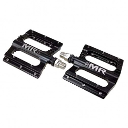 XYXZ Spares XYXZ Bike Platform Pedals Bicycle Pedals, Non-Slip Aluminum Alloy Sealed Bearings 9 / 16 CNC machined CR-MO shaft Cycling Universal Pedal, For Road Folding Bike Mountain BMX MTB(Black)