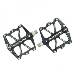 XYXZ Spares XYXZ Bike Platform Pedals Bike Pedals, CNC Machined Aluminum Alloy Bicycle Wide Platform 4 Bearing Pedals, For Folding bike / Mountain Cycling / Road Bike / MTB(Black)