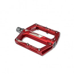 XYXZ Mountain Bike Pedal XYXZ Cycling Pedals Flat 1 Pair Bicycle Pedal Aluminum Alloy 3 Bearing Mountain Road Mtb Bike Cycling Pedals Pedals (Color : Red)