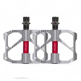 XYXZ Mountain Bike Pedal XYXZ Cycling Pedals Flat 1 Pair Bicycle Pedal Aluminum Alloy 3 Palin Ultralight Pedal For Mountain Road Bike Cycling Accessories Pedals (Color : Gray, Size : R87)