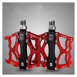 XYXZ Mountain Bike Pedal XYXZ Cycling Pedals Flat 1 Pair Bicycle Pedal Non-Slip Aluminum Alloy 3 Palin Ultralight Pedal For Mountain Road Bike Cycling Accessories Pedals (Color : Red)