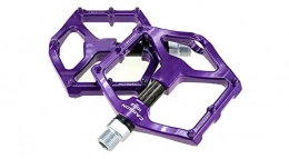 XYXZ Mountain Bike Pedal XYXZ Cycling Pedals Flat 1 Pair Bmx Mtb Mountain Road Bicycle Fiber Pedal Cleats Flat Pegs Aluminum Alloy Sealed 3Bearing Ultralight Cycling Bike Pedals Pedals (Color : Purple)