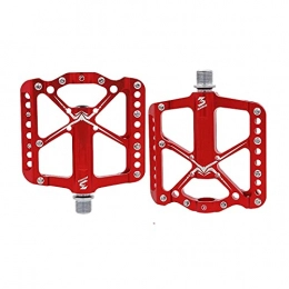 XYXZ Mountain Bike Pedal XYXZ Cycling Pedals Flat Aluminum Alloy Matt Glossy 3 Sealed Bearing Bicycle Pedals Ultralight Anti-Slip Mtb Mountain Road Bike Pedals Pedals (Color : Red)