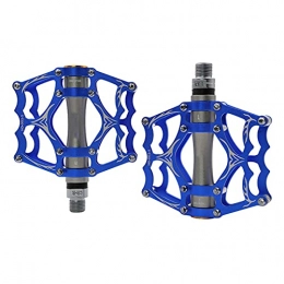 XYXZ Mountain Bike Pedal XYXZ Cycling Pedals Flat Bicycle Pedals 3 Sealed Bearing Aluminum Alloy Matt Glossy Ultralight Anti-Slip Mtb Mountain Road Bike Pedals Pedals (Color : Blue)
