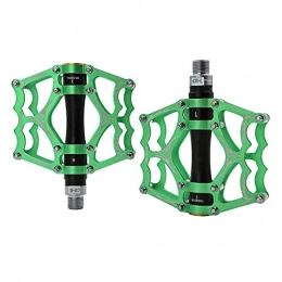 XYXZ Mountain Bike Pedal XYXZ Cycling Pedals Flat Bicycle Pedals 3 Sealed Bearing Aluminum Alloy Matt Glossy Ultralight Anti-Slip Mtb Mountain Road Bike Pedals Pedals (Color : Green)