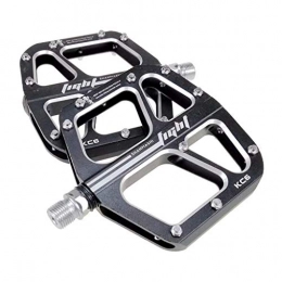 XYXZ Spares XYXZ Cycling Pedals Flat Bike 9 / 16" Pedals, Aluminum Alloy Sealed Bearing Non-Slip Flat Platform Pedals, For Mtb Mountain Bike Road Bicycle(Black)