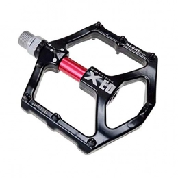 XYXZ Spares XYXZ Cycling Pedals Flat Bike Pedals, 9 / 16" Aluminum Alloy Sealed Bearing Anti-Skid Wide Platform Pedal, For Folding Bike / Mountain / Road Bike / Mtb(Red)
