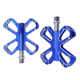 XYXZ Mountain Bike Pedal XYXZ Cycling Pedals Flat Bike Pedals Ultralight Aluminum Alloy Bearing Flat Pedals Cnc Mtb Mountain Cycling Bicycle Accessories Pedals (Color : Blue)