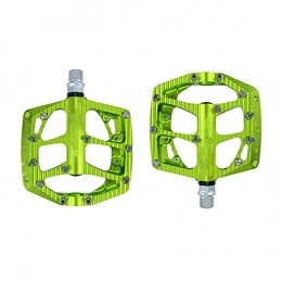 XYXZ Spares XYXZ Cycling Pedals Flat Mountain Bike Sealed Bicycle Pedals Cnc Aluminum Body For Mtb Road Bicycle Bearing Non-Slip Flat Pedals Pedals (Color : Green)