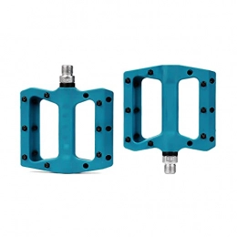 XYXZ Mountain Bike Pedal XYXZ Cycling Pedals Flat Mtb Bicycle Pedal Ultraligh Nylon Fiber Flat 9 / 16 Inch Bearing Pedals For Mountain Bike Bmx Road Bicycle Accessories Pedals (Color : Blue)