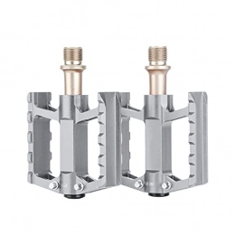 XYXZ Mountain Bike Pedal XYXZ Cycling Pedals Flat Ultralight Folding Road Bike Pedal Cnc Aluminum Alloy Lubricated Bearing Bicycle Pedal Bicycle Accessories Pedals (Color : Light Grey)