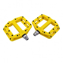 XYXZ Mountain Bike Pedal XYXZ Cycling Pedals Flat Ultralight Seal Bearings Nylon Molybdenum Pedals Cycling Bike Bicycle Pedals Durable Widen Area Bike Mtb Bicycle Part Pedals (Color : Yellow)