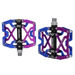 Y06 Mountain Bike Bicycle Pedals Cycling Ultralight Aluminium Alloy Bicicleta Mountain Bicycle CNC Bearing Pedals 7 Colors (Blue purple)