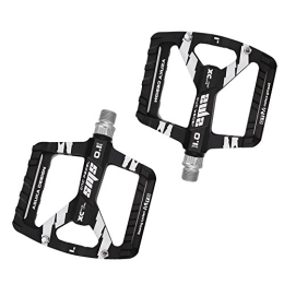 Yagosodee Mountain Bike Pedal Yagosodee 1 Pair Mountain Bike Pedal Bicycle Footrests Aluminum Alloy Replacement Accessories (Black)