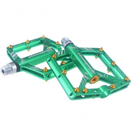 YALESU Spares YALESU Pro Aluminum Alloy Bicycle Pedals, Cycling Bike Pedals, 9 / 16 Inch with 4 Sealed Bearings for Universal BMX Mountain Bike Road Bike Trekking Bike, Green