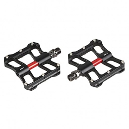 Yamyannie Spares Yamyannie Bike Pedals Bicycle Pedals Aluminium Alloy Mountain Bike Pedals Bearings Platform Pedals for Outdoors (Color : Black, Size : 9.65x7.8cm)