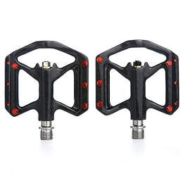 Yamyannie Mountain Bike Pedal Yamyannie Bike Pedals Light Weight 155g Full Carbon Titanium Axis Road Bike Pedals for Outdoors (Color : Black, Size : 8.6x8.4x1.5cm)