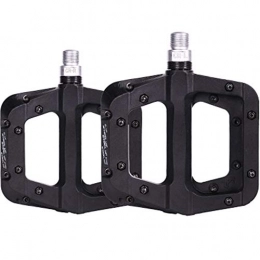 Yamyannie Mountain Bike Pedal Yamyannie Bike Pedals Lightweight Fiber Bicycle Comfort Pedal Bicycle Lightweight, pair, Black for Outdoors (Color : Black, Size : 125x100x15mm)