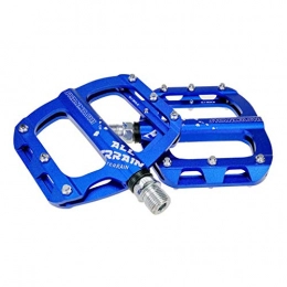 YANBINYA Mountain Bike Pedal YANBINYA Mountain Bike 9 / 16" Pedals, Aluminum Alloy Antiskid Ultra Strong CNC Machined Sealed Bearing Anodizing Bicycle Pedals, For BMX MTB Road Bicycle(Blue)