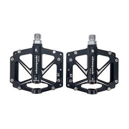YAzNdom Mountain Bike Pedal YAzNdom Bicycle Pedal Large Non-slip Tread Bicycle Pedal One Pair Of Durable Aluminum Alloy Comfortable Pedaling For You To Enjoy Hiking Or Riding In The Rain Lightweight Skid (Color : Black)
