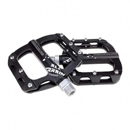 YAzNdom Mountain Bike Pedal YAzNdom Bicycle Pedal One Pair Of Non-slip Surface Of The Road And Durable Aluminum Mountain Bike Pedal Pedal More Stable Lightweight Skid (Color : Black)