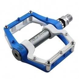 YBZS Mountain Bike Pedal YBZS Mountain Bike Pedal, Chrome Molybdenum Steel CNC Precision Machining Cr-Mo Processing 9 / 16" MTN Mountain Bike Large Bicycle Pedal, Blue