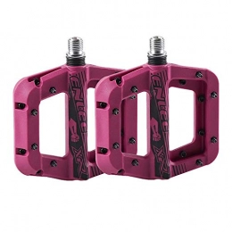 YCXYC Spares YCXYC Bike Pedals, Bike Bicycle Cycling MTB Pedals, Pedal, Nylon Fiber Bicycle MTB Pedals Mountain Pedal Bike Flat Pedals Anti-Skid Foot Sports Cycling Parts MTB Accessories 9 / 16 Inch, Purple