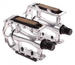 YDL Spares YDL 1 Pair Bike Pedals MTB Aluminium Alloy Mountain Bicycle Cycling 9 / 16" Mountain Bicycle Pedals Flat Bicycle Accessories Bike Pedals for Suitable Indoor Exercise Bikes and Spinning (Color : Silver)