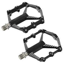 Yeck Aluminum Alloy Pedal, Bike Bearing Pedal Waterproof Anodic Oxidation Treatment Hollow Out Design for Bike(Black)