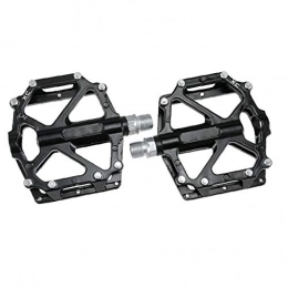 Yepyes Mountain Bike Pedals 1 Pair Road Bicycle Pedals Lightweight Aluminum Alloy Wide Platform Pedals with 8 Anti-skid Pins, for Road Mountain Bmx Mtb Bike