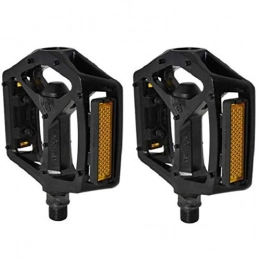 Yhjkvl Spares Yhjkvl Bicycle Pedals Aluminum Alloy Ultralight Bicycle Pedals Cr-Mo Steel Mandrel Double DU Bearing Pedals Bike Pedals (Size:110 * 100 * 20mm; Color:Black)