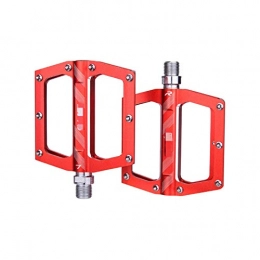 Yhjkvl Mountain Bike Pedal Yhjkvl Bicycle Pedals High Strength Aluminum Alloy Durable Anti-slip Purlin Bearing 1 Pair Bicycle Pedals Mountain Bike Pedals Bike Accessories Bike Pedals (Size:90 * 75.5 * 16mm; Color:Red)