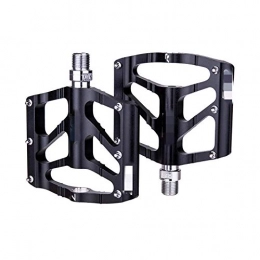 Yhjkvl Mountain Bike Pedal Yhjkvl Bicycle Pedals High Strength Aluminum Alloy Wide Non-slip Bicycle Pedals Mountain Bike Pedals Bike Accessories Bike Pedals (Size:98.3 * 87.7 * 18mm; Color:Black)