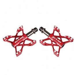 YHX Spares YHX Bicycle pedals, 6-pilin mountain bike road bike folding, car Luo Mo steel axle bearing pedal, XC downhill