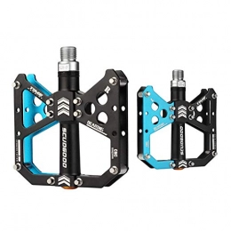 YLOVOW Mountain Bike Pedal YLOVOW Advanved Bearings Mountain Bike Pedals Platform Bicycle Flat Alloy Pedals 9 / 16" MTB Mountain Bike Pedals Flat Platform Sealed Bearing Axle, Blue