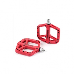 YLOVOW Spares YLOVOW Lightweight Mountain Bike Pedals Nylon Fiber Bicycle Platform Pedals for BMX MTB 9 / 16 Sealed The foot pedal, Red