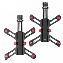 YMBHUO Mountain Bike Pedal YMBHUO 1 Pair Bicycle Pedal 3 Bearings Aluminum Alloy Ultralight For Road Bike Foldable Bicycle Pedal Cycling Accessories (Color : R50 Black)
