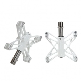 YMBHUO Spares YMBHUO 161g / pair Ultra-light Titanium Axle Bicycle Pedal CNC Mountain Bike Pedals Road MTB 6 bearings Seaded Magnesium Alloy Body BMX (Color : 13 T White)