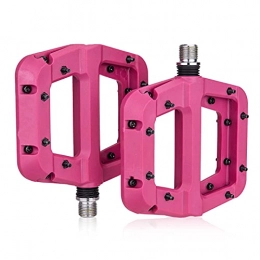 YMBHUO Mountain Bike Pedal YMBHUO MTB Bike Pedal Nylon 2 Bearing Composite 9 / 16 Mountain Bike Pedals High-Strength Non-Slip Bicycle Pedals Surface for Road BMX MT (Color : Pink)