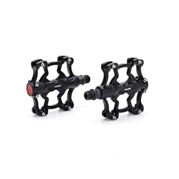 YNuo Spares YNuo Bicycle Pedal, Aluminum Alloy Ultra Light Riding Pedal, Mountain Bike Bearing Smooth Design, Durable (black / Red / White) Bicycle accessories for a comfortable ride. (Color : Black)
