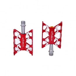 YNuo Spares YNuo Bicycle Pedal, Mountain Bike Aluminum Pedal, Built-in Bearing, Made Of Aluminum Alloy (black / Blue / Gold / Red / Silver) Bicycle accessories for a comfortable ride. (Color : Red)