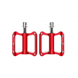 YNuo Mountain Bike Pedal YNuo Bicycle Pedal, Mountain Bike Pedal Bearing Universal Road Bicycle Accessories, Non-slip Pedal Aluminum Alloy Material (black / Red) Bicycle accessories for a comfortable ride. (Color : Red)